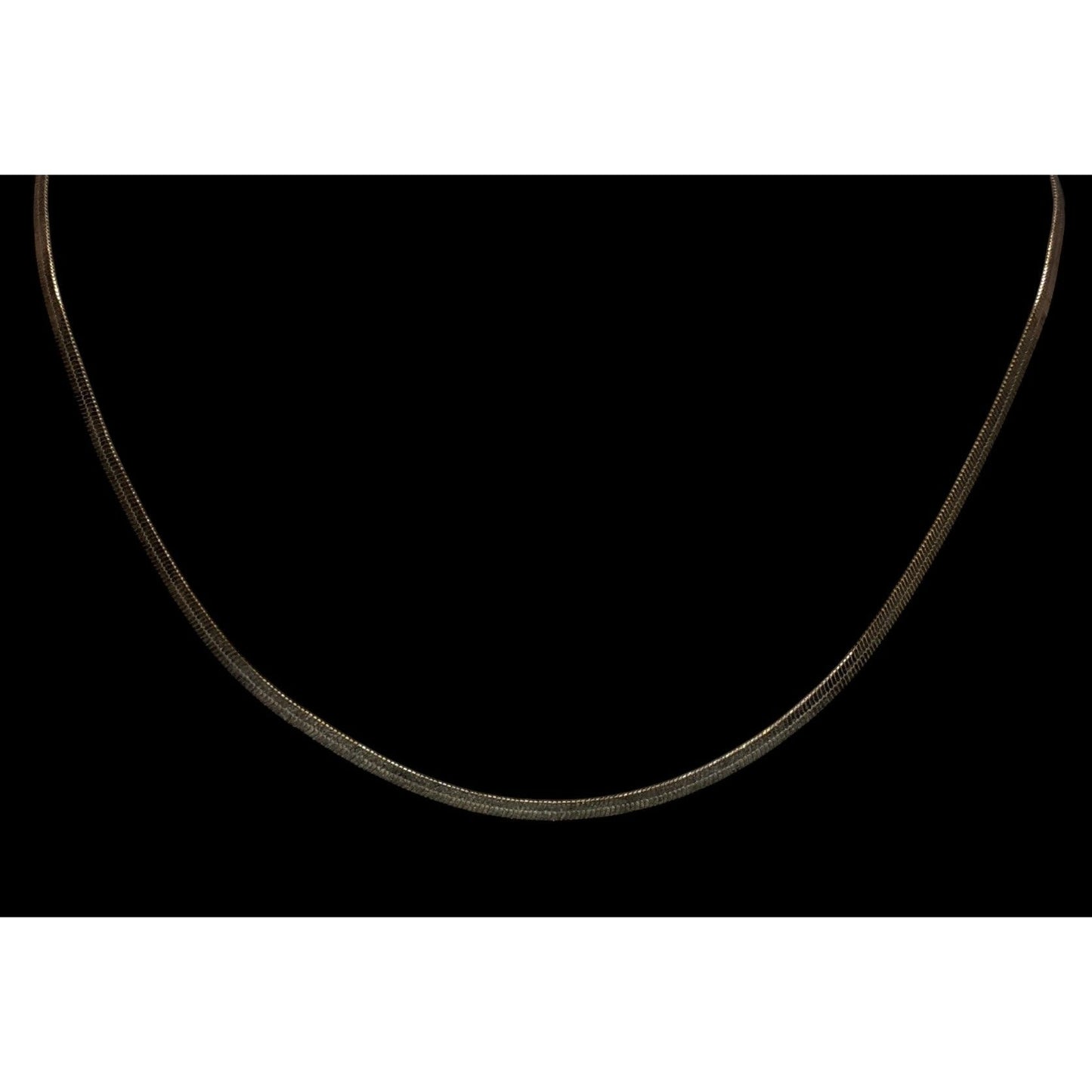 Vintage Dainty Herringbone Chain Necklace Gold Tone Classic Elegant Jewelry