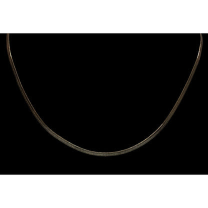 Vintage Dainty Herringbone Chain Necklace Gold Tone Classic Elegant Jewelry