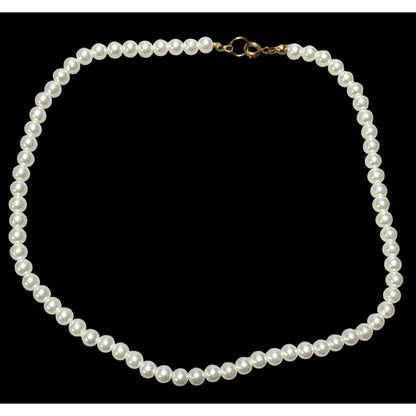 Casual White Faux Pearl Beaded  Necklace