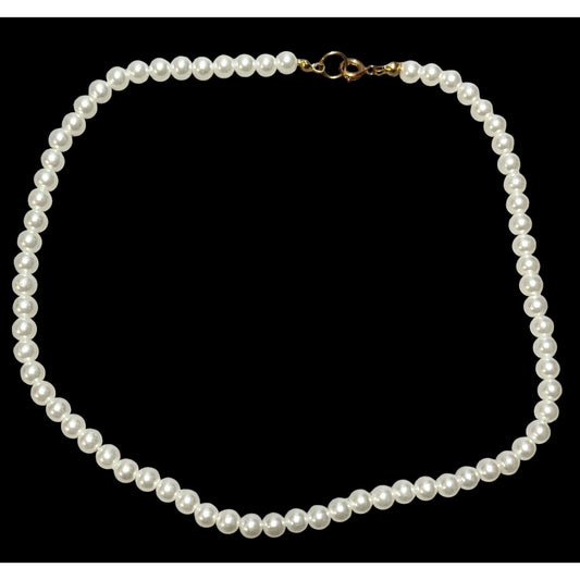 Casual White Faux Pearl Beaded  Necklace