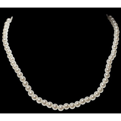 Casual White Faux Pearl Beaded  Necklace