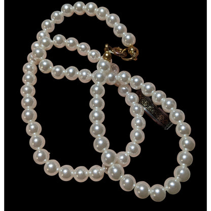 Casual White Faux Pearl Beaded  Necklace