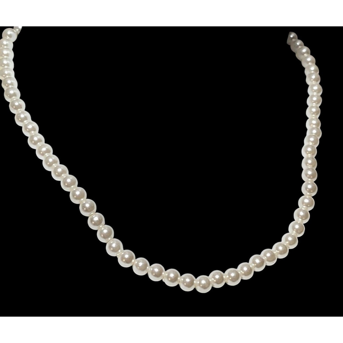 Casual White Faux Pearl Beaded  Necklace