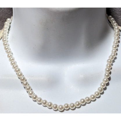 Casual White Faux Pearl Beaded  Necklace