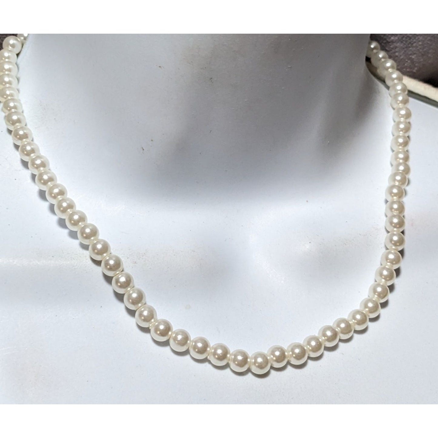 Casual White Faux Pearl Beaded  Necklace