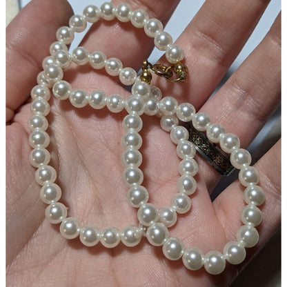 Casual White Faux Pearl Beaded  Necklace