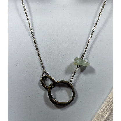 Casual Festival Abstract Antiqued Gold Tone Necklace