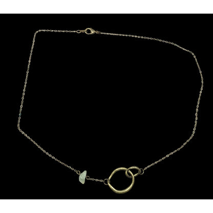 Casual Festival Abstract Antiqued Gold Tone Necklace