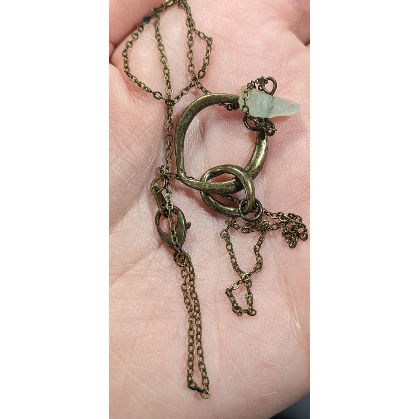 Casual Festival Abstract Antiqued Gold Tone Necklace