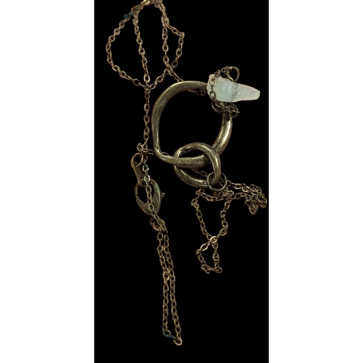 Casual Festival Abstract Antiqued Gold Tone Necklace