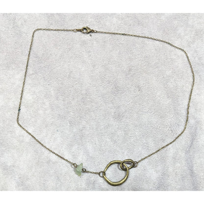 Casual Festival Abstract Antiqued Gold Tone Necklace