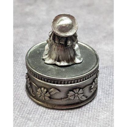 Vintage Collectible Pewter Trinket Box by Ms Dee