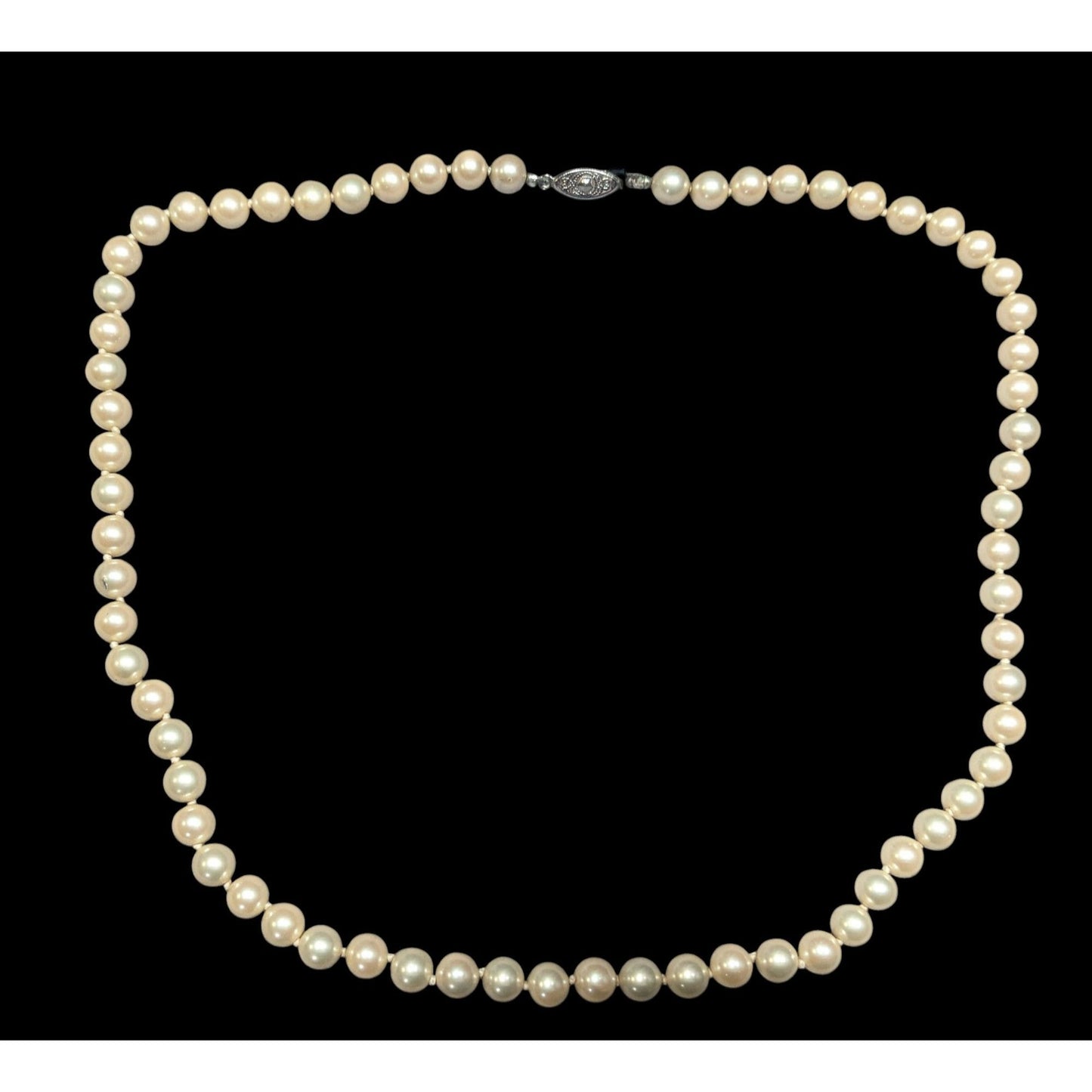 Vintage Glam Glass Pearl Beaded Necklace