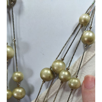 Elegant Glam Layered Gold Ball Station Necklace