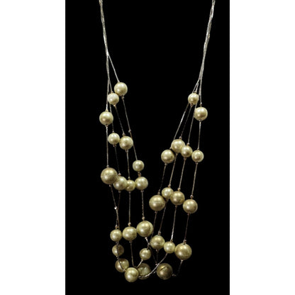 Elegant Glam Layered Gold Ball Station Necklace
