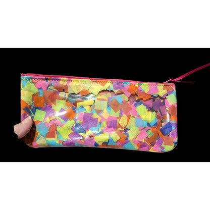 Encased Rainbow Tissue Paper Zip Pouch by Benik