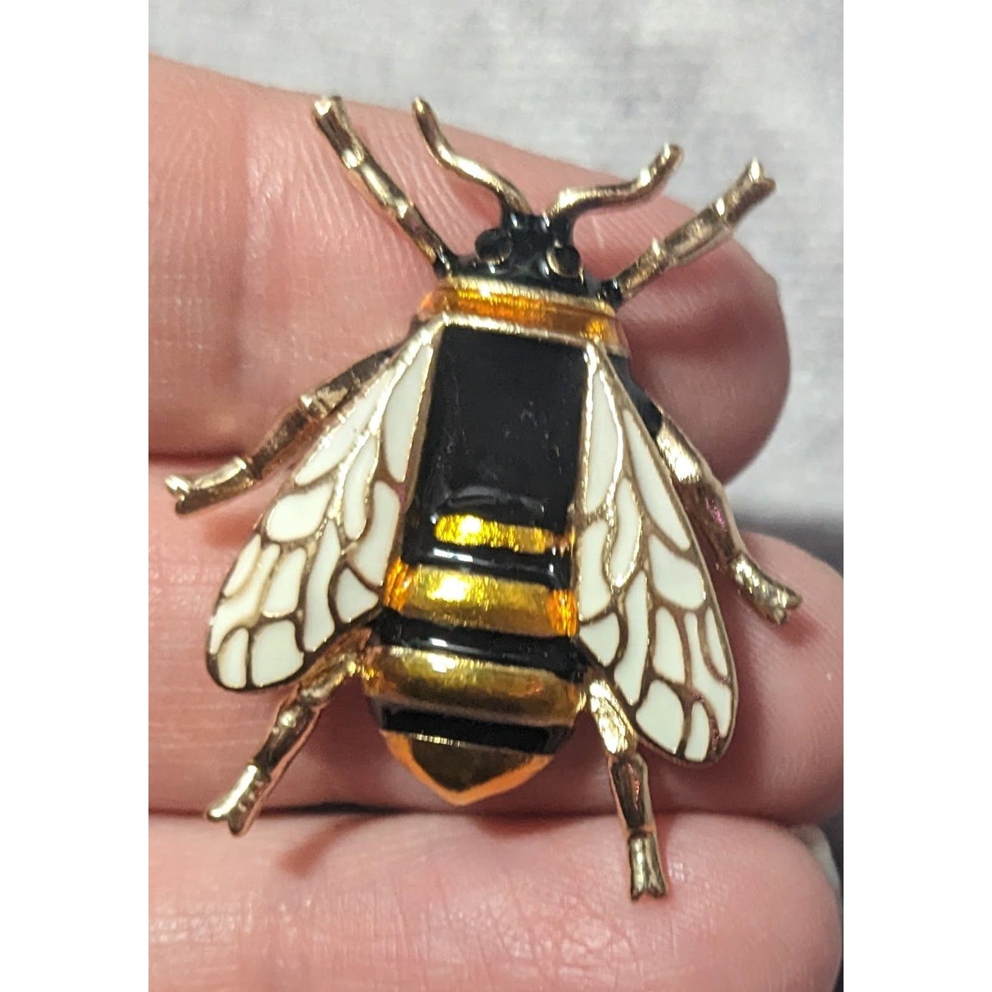 Nature Inspired Figural Bee Shaped Brooch