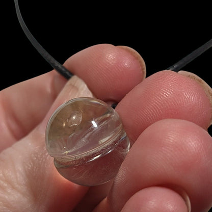 Whimsical Encased Dandelion Fluff Pendant Wishing Necklace