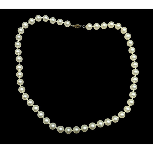 Simple Elegant Faux Pearl Beaded Necklace