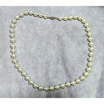 Simple Elegant Faux Pearl Beaded Necklace