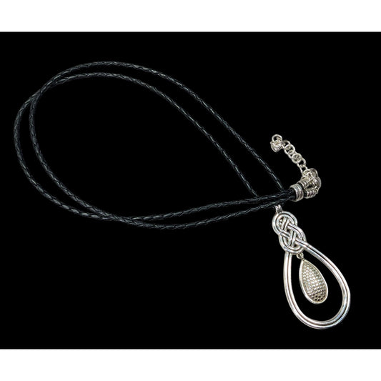 Vintage Brighton Celtic Knot Teardrop Necklace