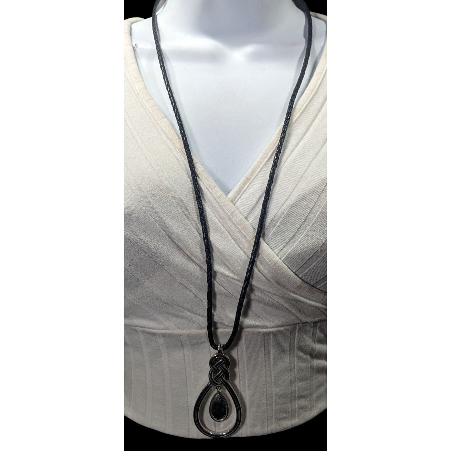 Vintage Brighton Celtic Knot Teardrop Necklace