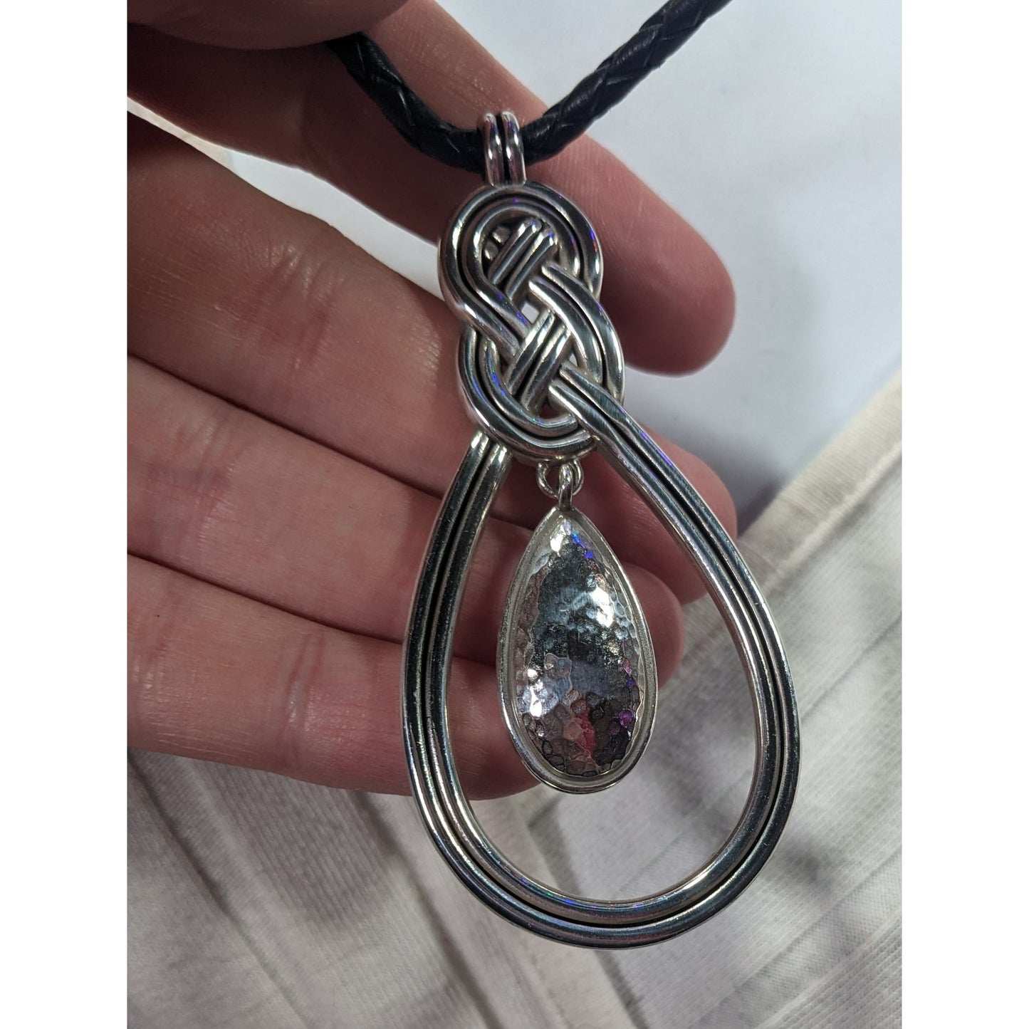 Vintage Brighton Celtic Knot Teardrop Necklace