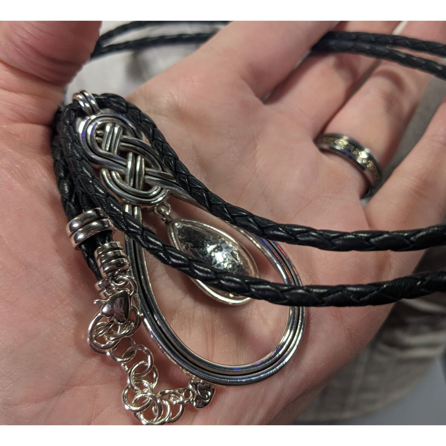 Vintage Brighton Celtic Knot Teardrop Necklace