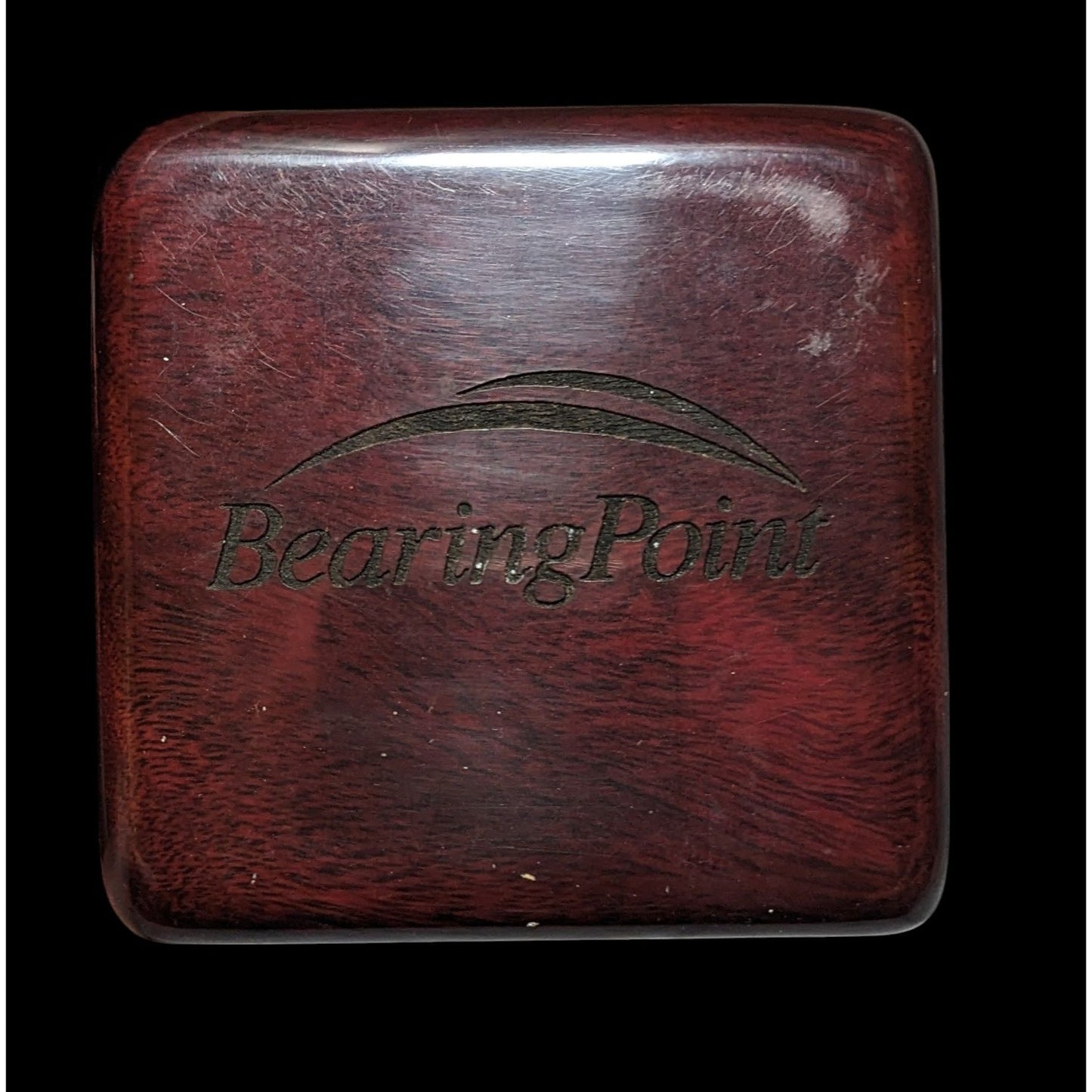 Vintage BearingPoint Compass In Wooden Box