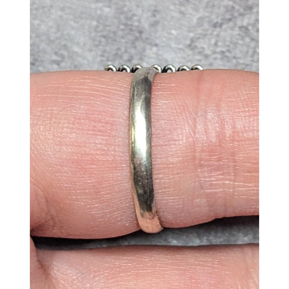 Whimsical Labradorite Square Cut Sterling Silver Ring Size 10