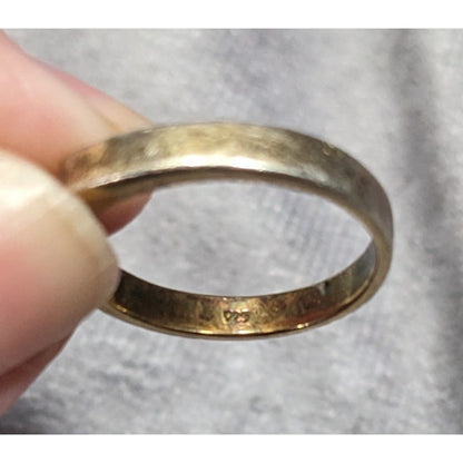 Minimalist Gold Tone Over Sterling Silver Single Cubic Zirconia Ring