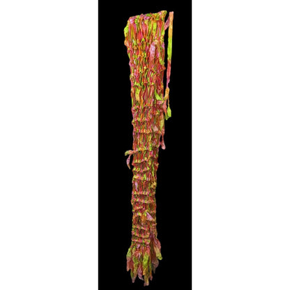 Handmade Neon Rainbow Abstract Open Knit Festival Scarf