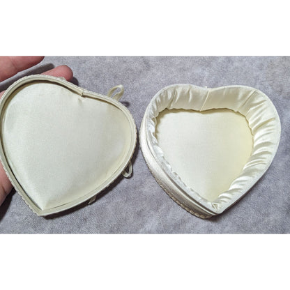 Vintage 90s Victoria's Secret Satin Victorian Style Heart Trinket Box