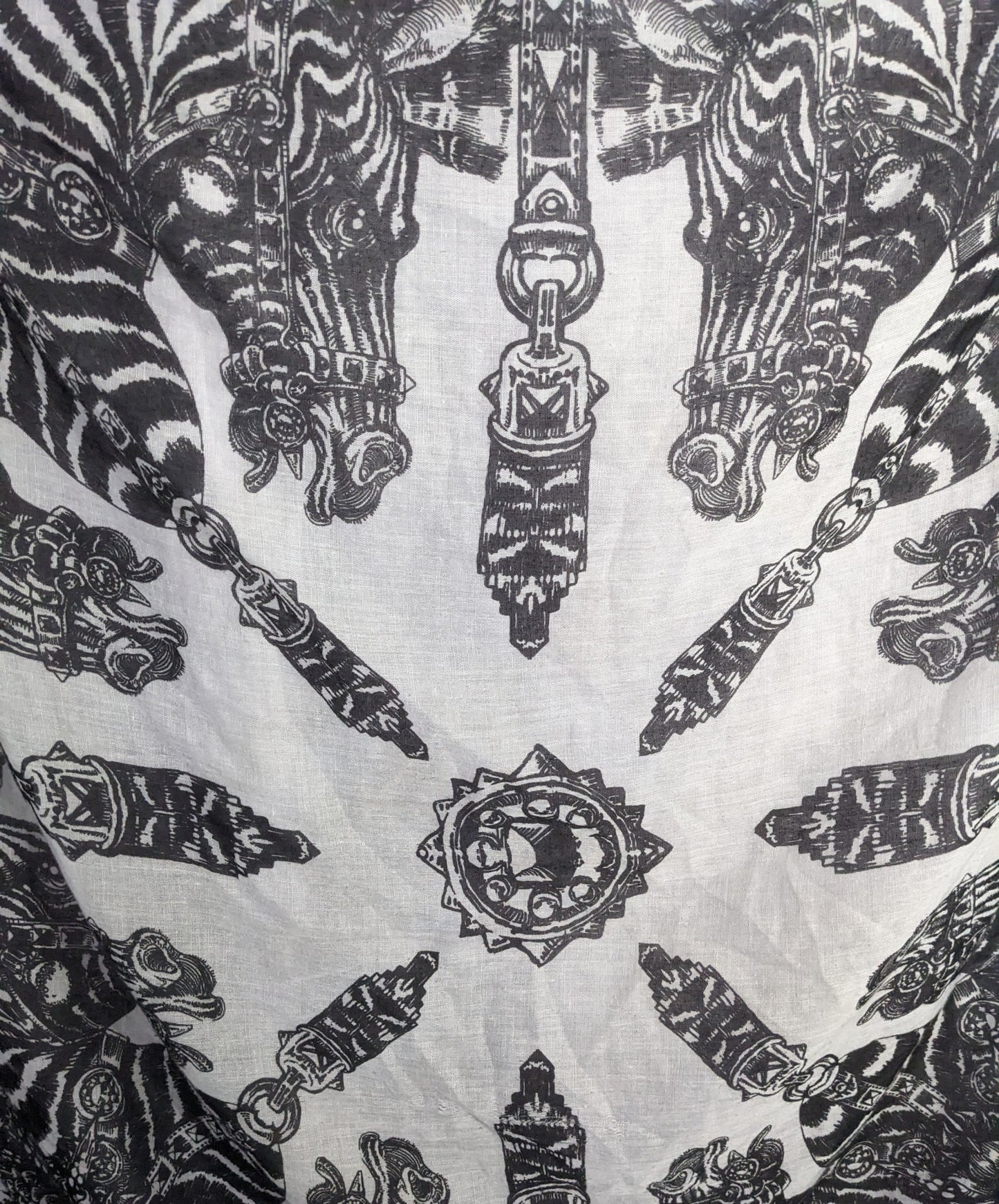 Echo Zebra Contrast Fringe Square Scarf