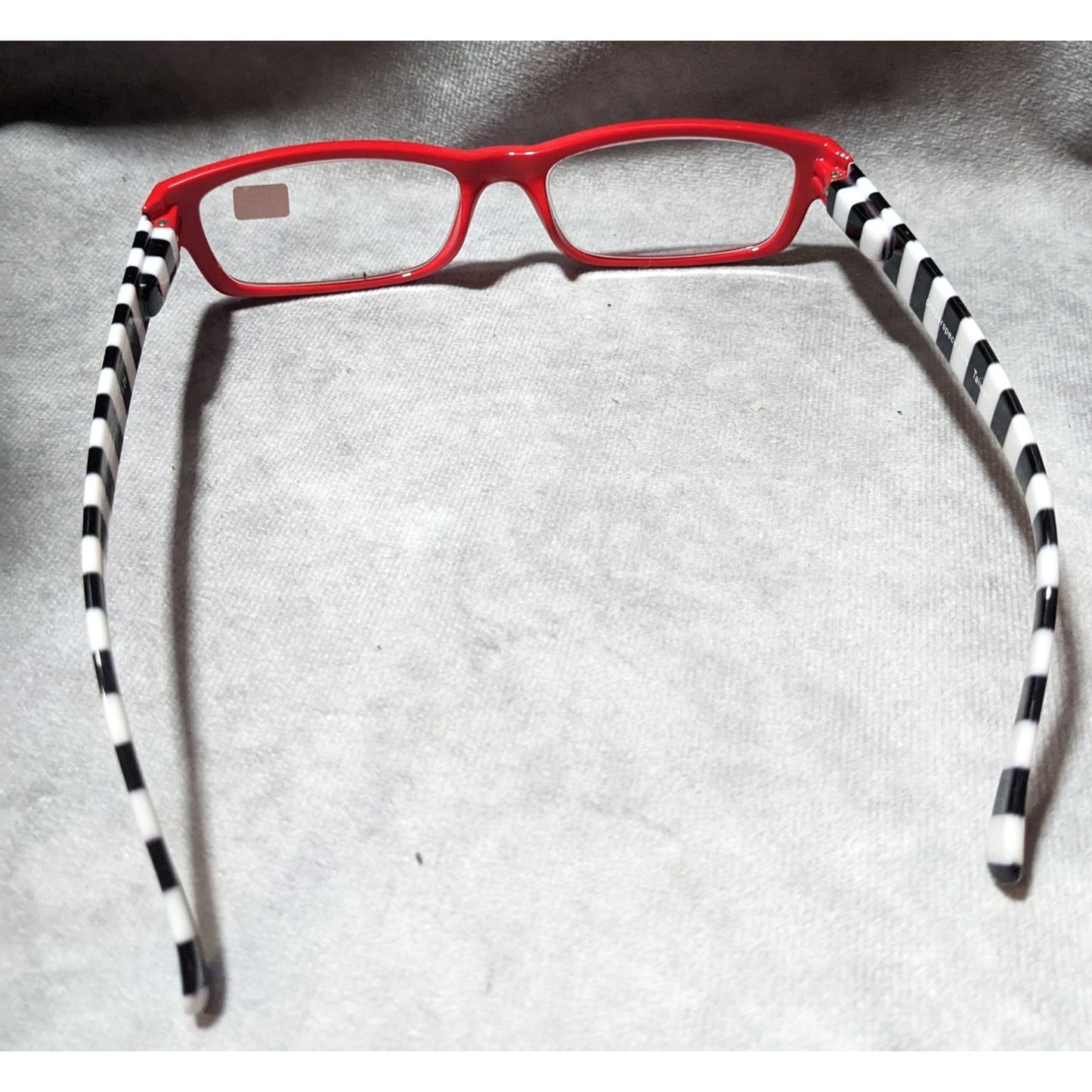 Peepers Gothic Pinup Red And Black And White Stripe Readers