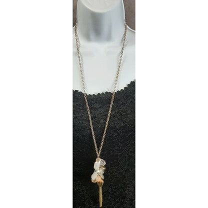 Y2K Heart And Crystal Charm Tassel Pendant Necklace