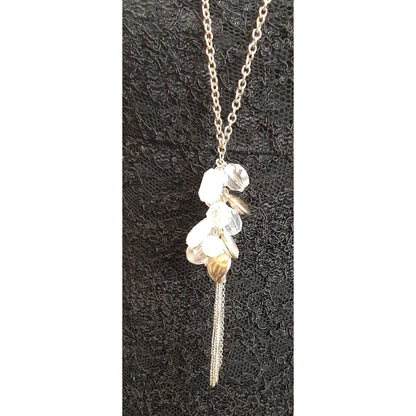 Y2K Heart And Crystal Charm Tassel Pendant Necklace