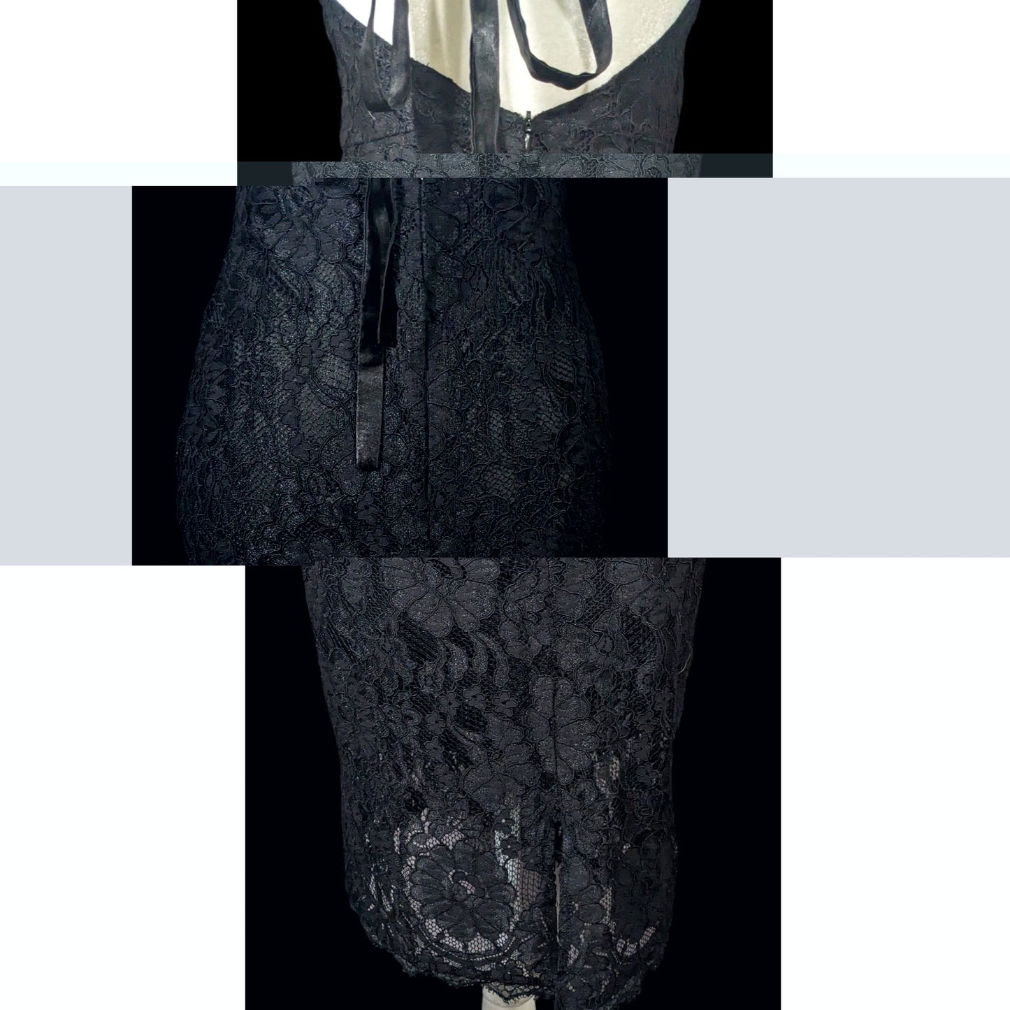 Lulu's Wishful Wandering Black Lace Bodycon Dress Size Small