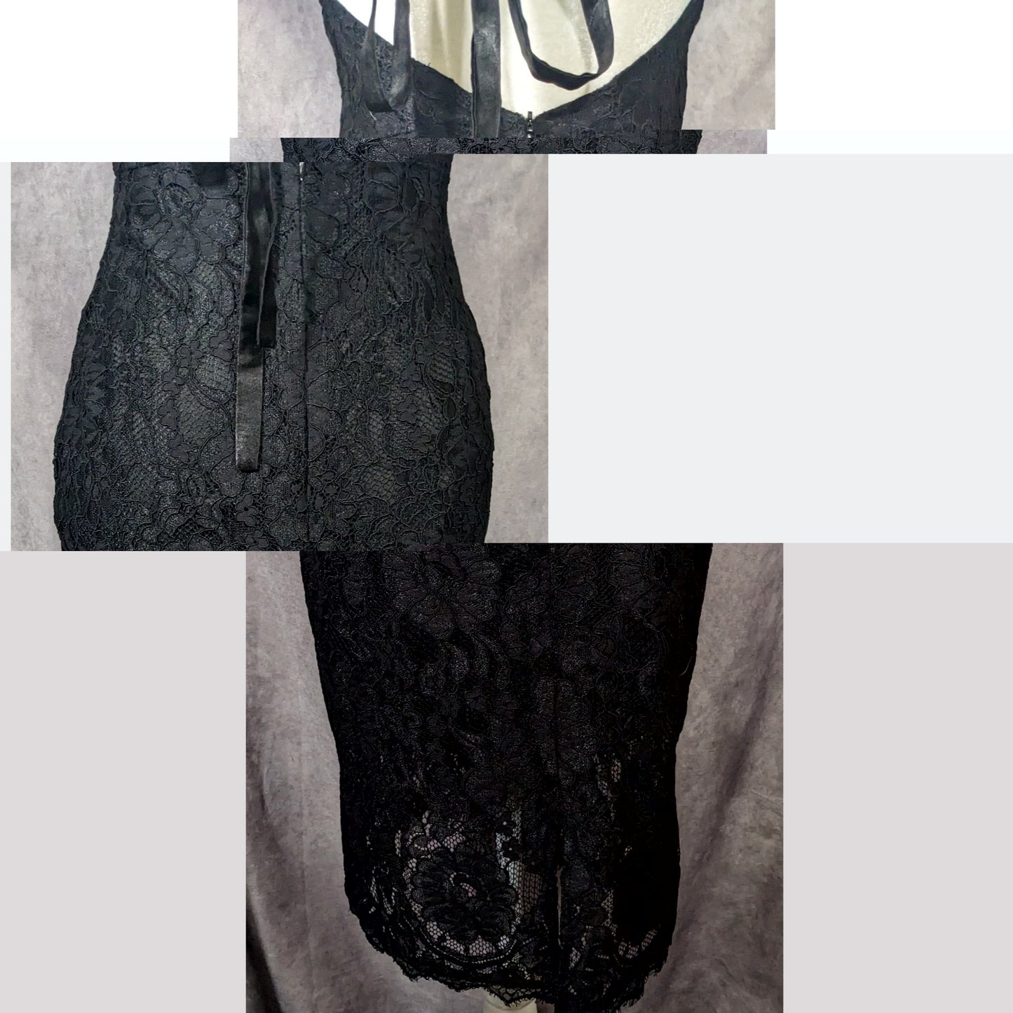 Lulu's Wishful Wandering Black Lace Bodycon Dress Size Small