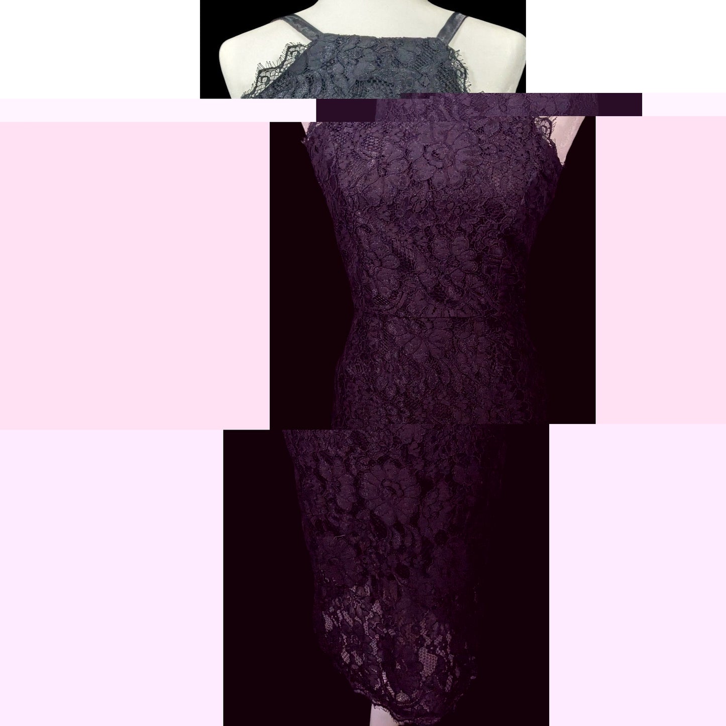 Lulu's Wishful Wandering Black Lace Bodycon Dress Size Small