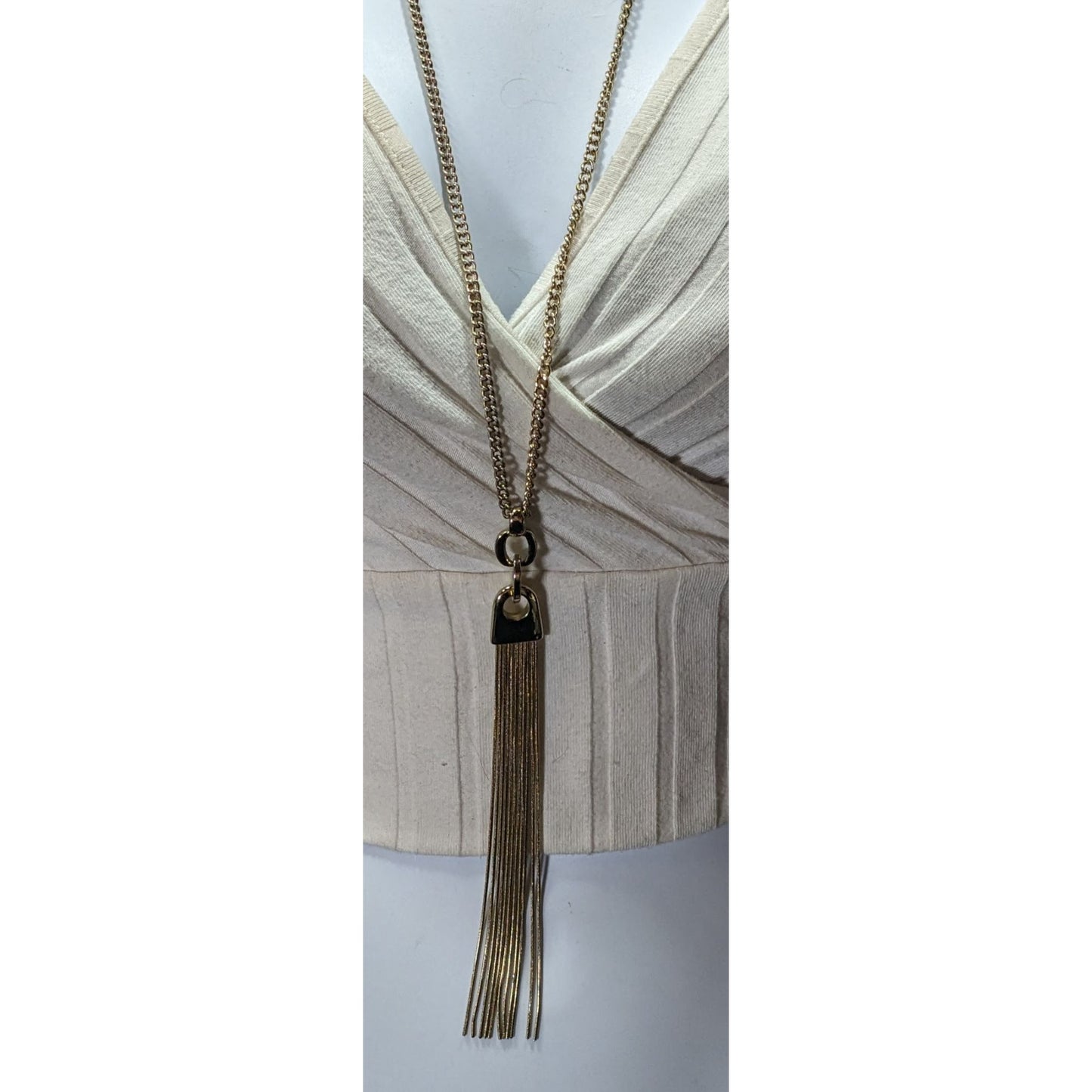 The Limited Modern Gold Tone Tassel Necklace