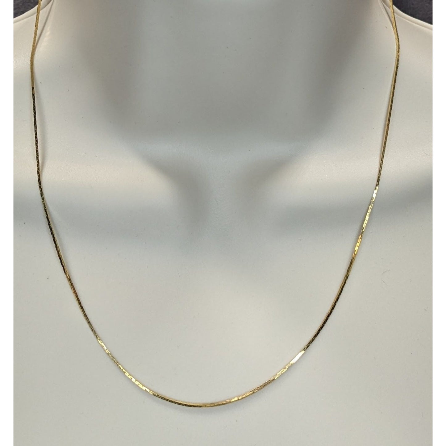 Classic Elegant Tone Flat Snake Chain Necklace Gold Tone With Spring Ring Clasp