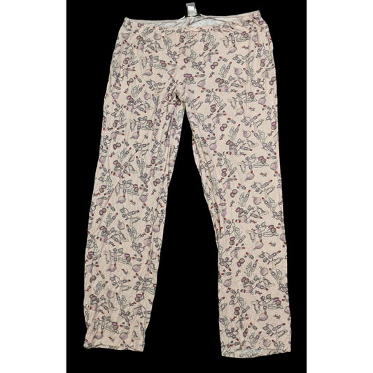 Coquette Pale Pink Makeup Print Pajama Lounge Pants by Lauren Conrad