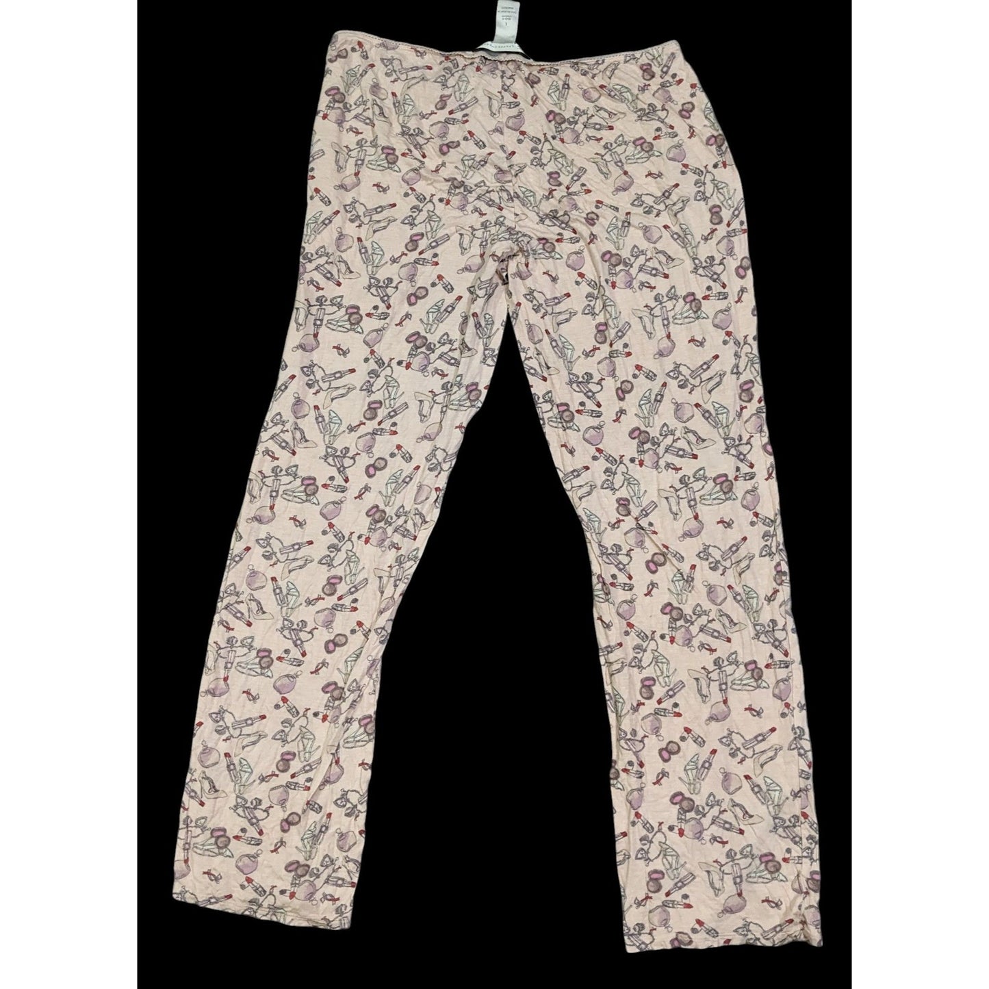 Coquette Pale Pink Makeup Print Pajama Lounge Pants by Lauren Conrad