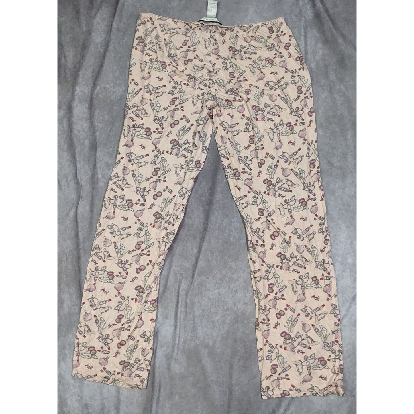 Coquette Pale Pink Makeup Print Pajama Lounge Pants by Lauren Conrad