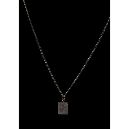 Vintage Religious Dainty Cross Engraved Book Locket Necklace