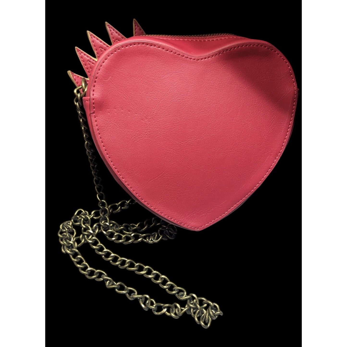 Disney Descendants Evie Heart Crown Purse With Gold Tone Chain And Details