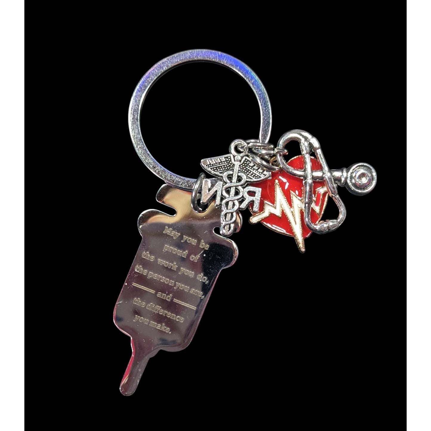 RN Nursing Motivational Multi Charm Keychain