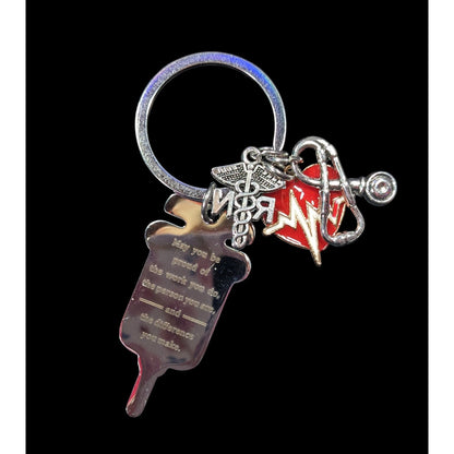 RN Nursing Motivational Multi Charm Keychain