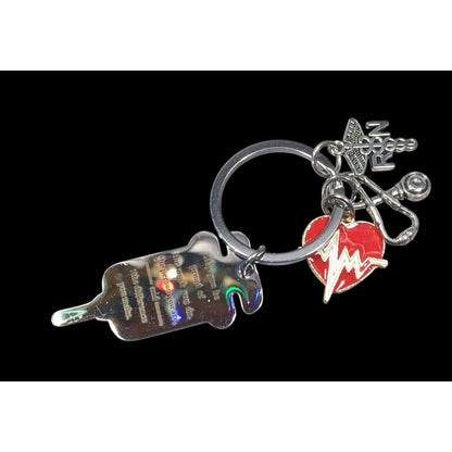 RN Nursing Motivational Multi Charm Keychain